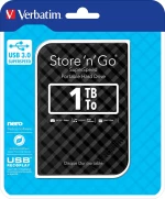 Verbatim Store 'n' Go Gen 2 USB 3.0 Εξωτερικός HDD 1TB 2.5" Μαύρο
