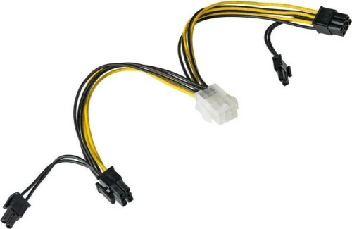 Akyga Adapter PCI Express 6 pin M / 2x 6+2 pin F AK-CA-55