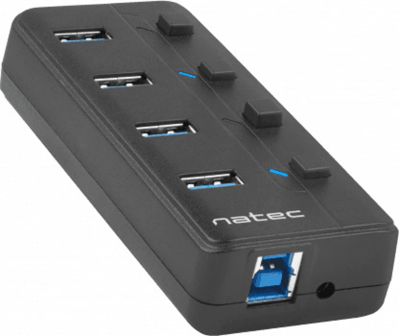 Usb Hub Natec Mantis 2 Nhu-1557 Lack 4X Usb3.0 Black