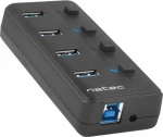 Usb Hub Natec Mantis 2 Nhu-1557 Lack 4X Usb3.0 Black