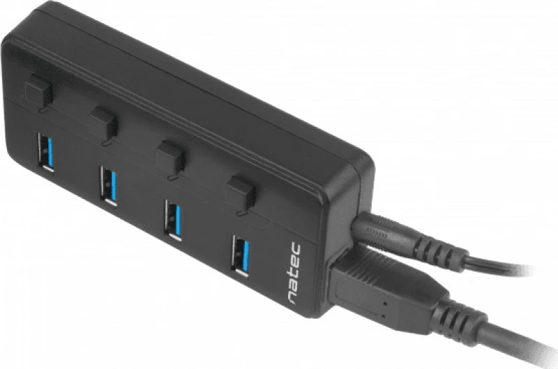 Usb Hub Natec Mantis 2 Nhu-1557 Lack 4X Usb3.0 Black