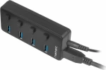 Usb Hub Natec Mantis 2 Nhu-1557 Lack 4X Usb3.0 Black