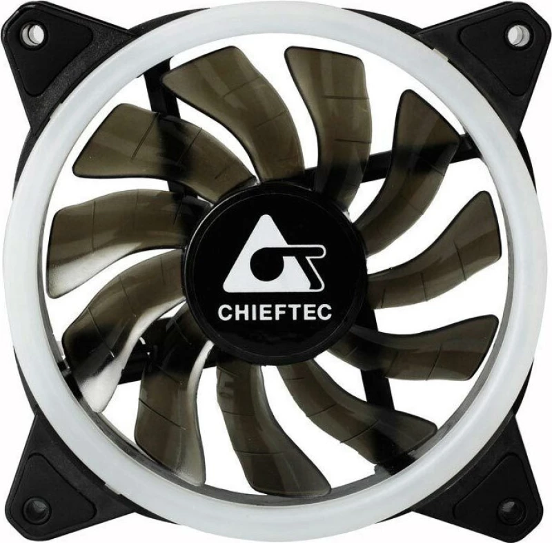 Chieftec Af 12Rgb, Case Fan, Black-And-White (Af-12Rgb)