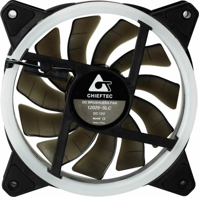 Chieftec Af 12Rgb, Case Fan, Black-And-White (Af-12Rgb)