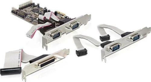 DeLock Κάρτα PCIe σε 4 θύρες RS232 DB9 Serial και 1 θύρα DB25 Parallel