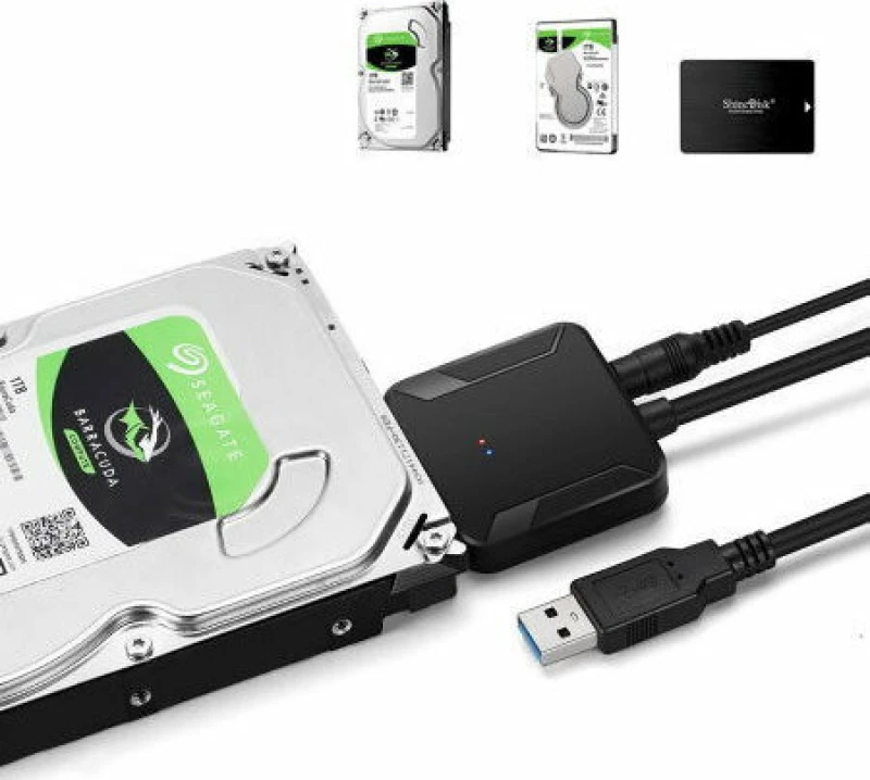 Προσαρμογέας Μετατροπέας Καλώδιο USB 3.0 Σε SSD SATA 2.5” & 3.5" Σκληρού Δίσκου (45cm) (Μαύρο/Μπλε) (OEM) SK997146