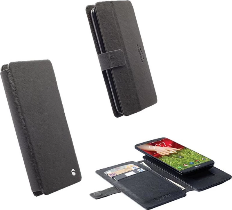 Krusell Leather Malmo Flipwallet Slide 2XL (Μαύρο)
