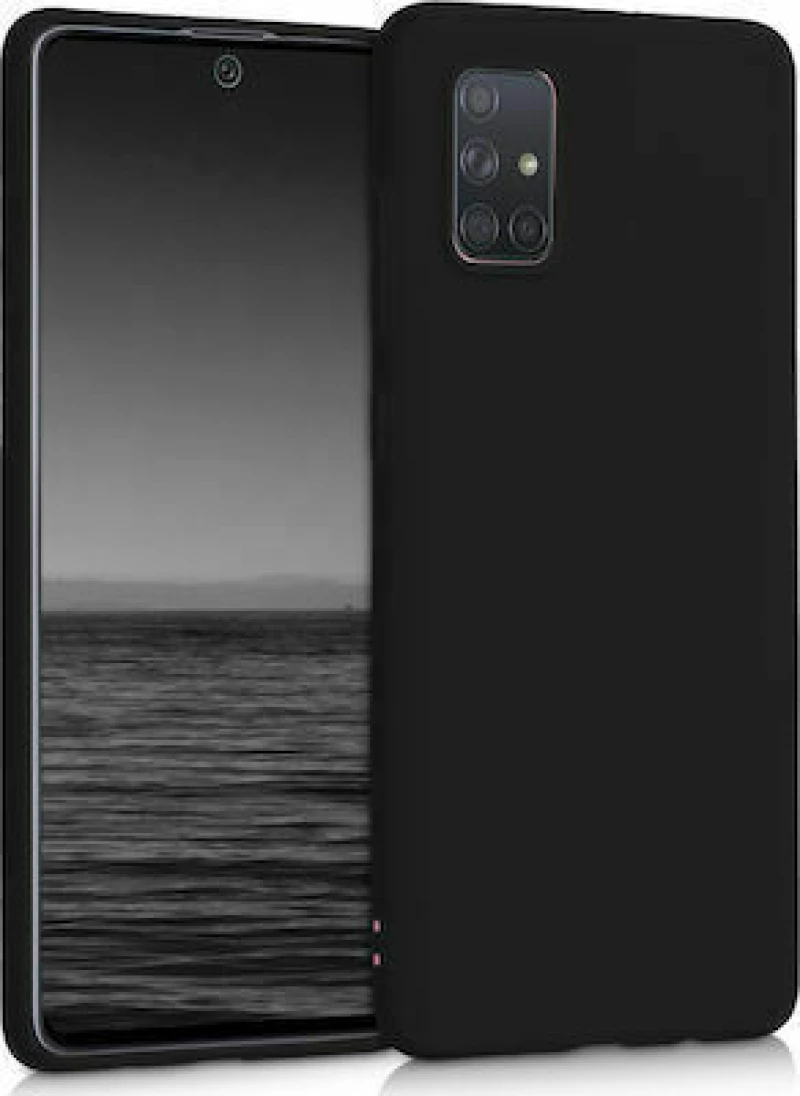 Matt Back Cover Σιλικόνης Μαύρο (Galaxy A52)