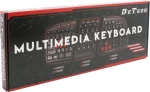 Multimedia Keyboard Detech De6087, Usb, Cyrillic, Black - 6087