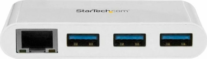 StarTech 3-Port USB-C Hub with Gigabit Ethernet Λευκό