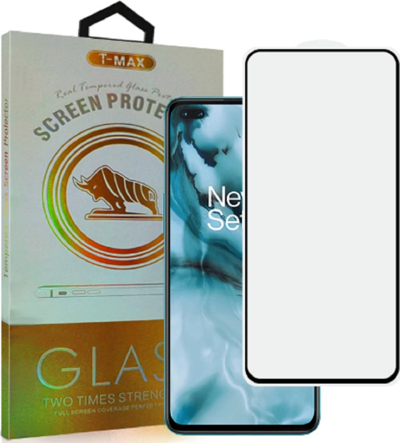 T-Max Premium 3D Full Glue Fluid Despensing Full Face Tempered Glass Black (OnePlus Nord)