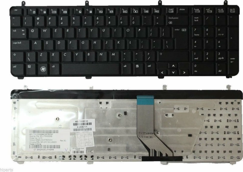 Πληκτρολόγιο για HP Pavilion dv7-2000/2100 UK Μαύρο (40291US)