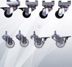 MIRSAN ΣΕΤ 4 ΤΡΟΧΩΝ (2+2 με φρένο) ΓΙΑ ΕΠΙΤΟΙΧΟ COMBOX (Μ10) - (TKR5020)