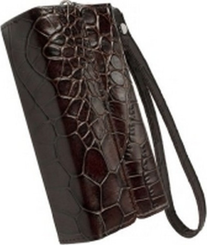 Krusell Divine Croco Leather Pouch Case Brown