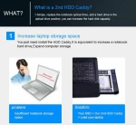 Caddy Θήκη SATA 3 για 2o Σκληρό Δίσκο με Πρόσοψη & Χωρίς Led Ένδειξη (9.5mm) (OEM)