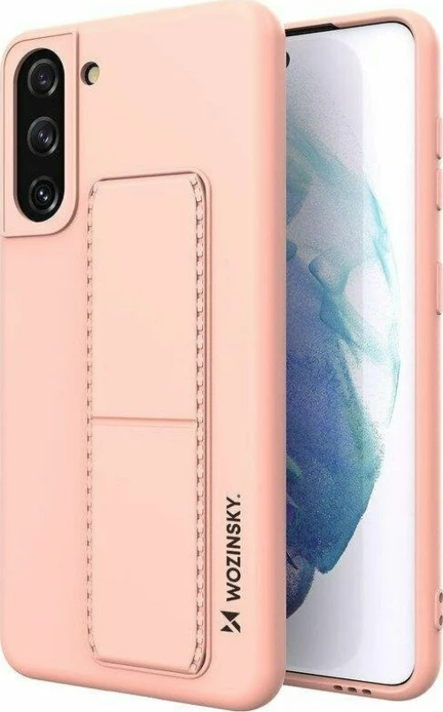 Wozinsky Kickstand Flexible Back Cover Σιλικόνης Ροζ (Galaxy S21 5G)