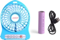 USB Fan with Rechargeable Battery Blue
