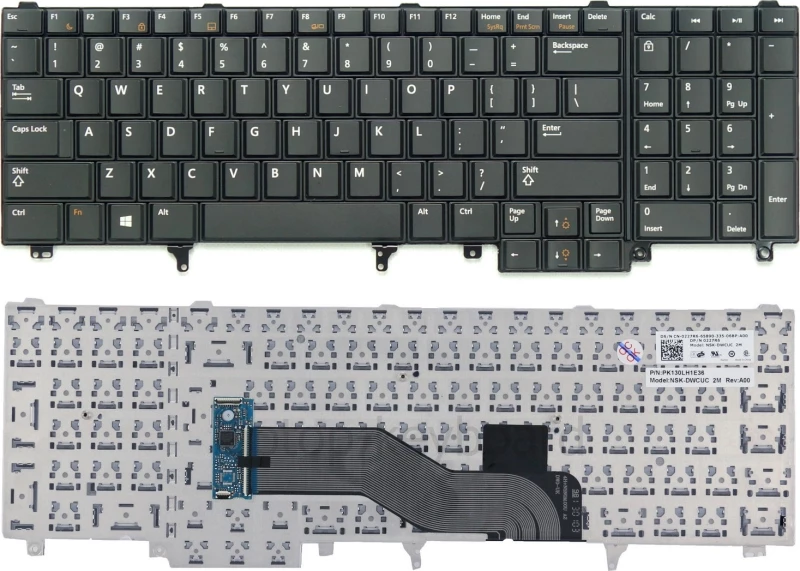 Πληκτρολόγιο για Dell M4600/M4700/M4800/M6600 US Μαύρο (40028US)