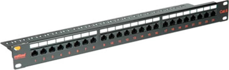 Patch Panel 19" 24 Port Cat6 UTP Μαύρο