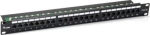 Patch Panel 19" 24 Port Cat6 UTP Μαύρο