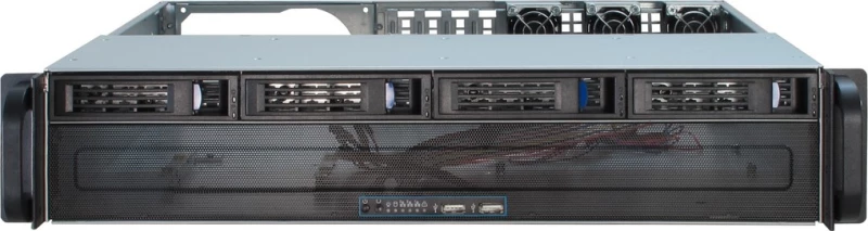 Inter-Tech Case 2U 2404S Μαύρο