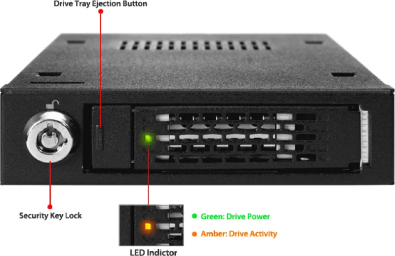 Icy Dock MB991SK-B drive bay πίνακας Μαύρος (Μαύρο)