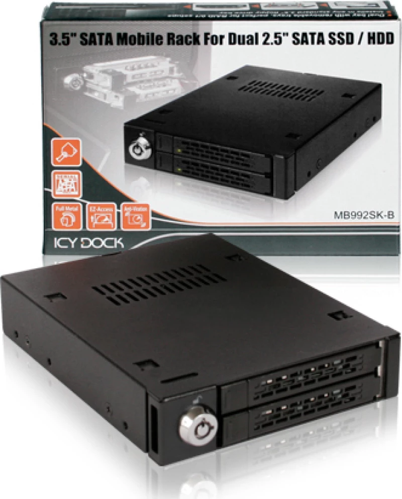 Icy Dock Mb992Sk-B, Caddies, Black (Mb992Sk-B)