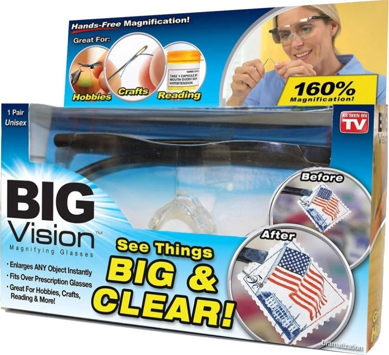 Big Vision Γυαλιά με Μεγεθυντικούς Φακούς 160%