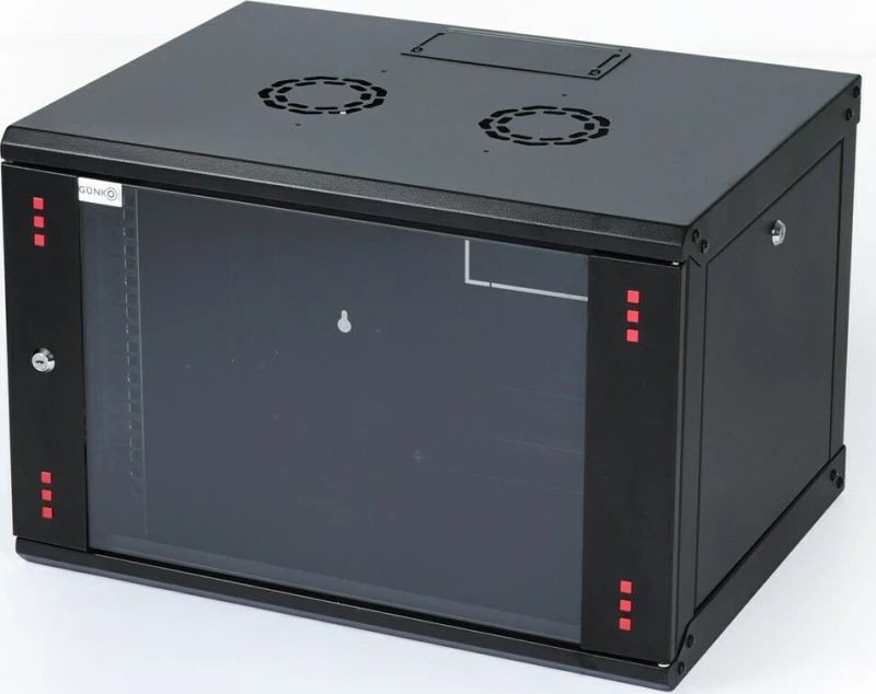 Elegant Επιτοίχια καμπίνα Rack 9U με Βάθος 600mm Μαύρο