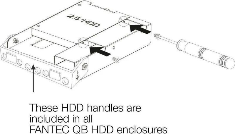 Fantec QB-Bracket 25 for 2,5 SSDs/HDDs
