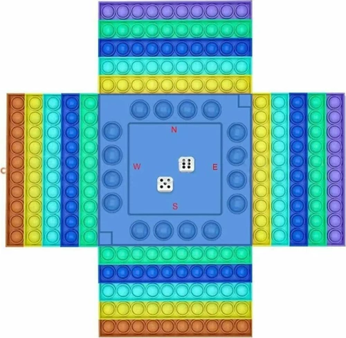 Pop it Fidget Σκάκι XXL Πολύχρωμο