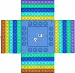 Pop it Fidget Σκάκι XXL Πολύχρωμο