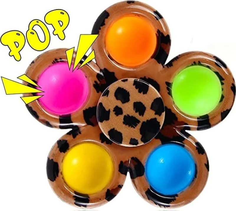 Pop It Fidget Spinner Leopard