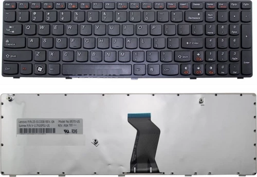Πληκτρολόγιο για Lenovo B570/B570A/B570G/B575/V570/V570C Μαύρο (40063US)
