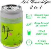 Led Humidifier 2 in 1 Πράσινο