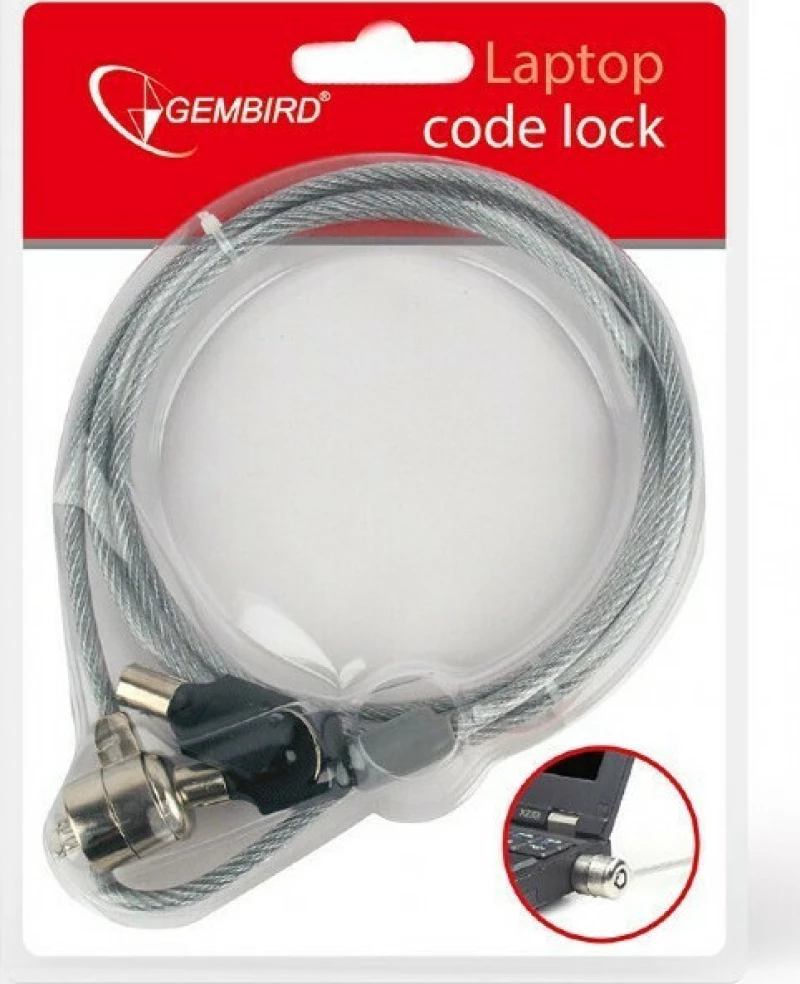 Gembird LK-K-01 cable lock Silver 1.8 m