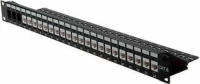 Patch Panel 19" Cat.5/Cat.6 1U με 24 Ports Μαύρο