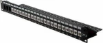 Patch Panel 19" Cat.5/Cat.6 1U με 24 Ports Μαύρο