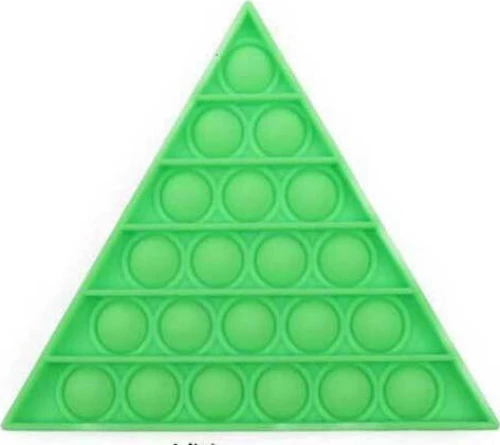Pop It Παιχνίδι Στρες Ανακούφισης παζλ- Bubble Sensory Decompression Toy παζλ για ενήλικες Παιδιά - Triangle Green (oem)