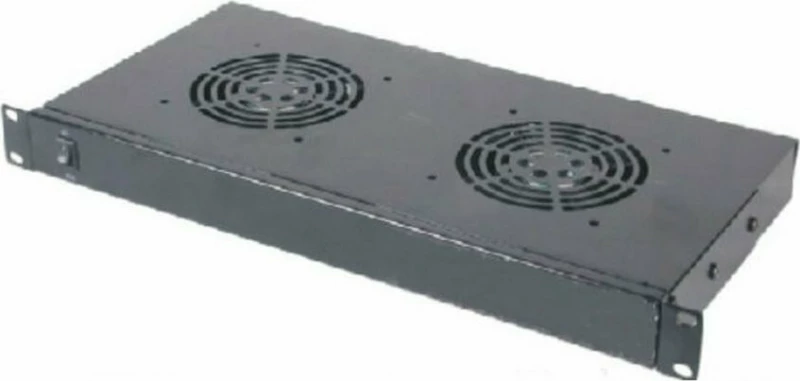 Safewell Ράφι 1U 19" με 2 Ανεμιστήρες Γκρι