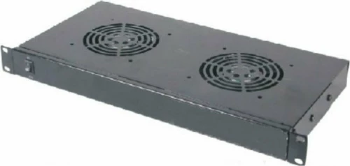 Safewell Ράφι 1U 19" με 2 Ανεμιστήρες Γκρι