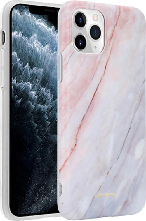 Crong Marble Back Cover Σιλικόνης Pink (iPhone 11 Pro)