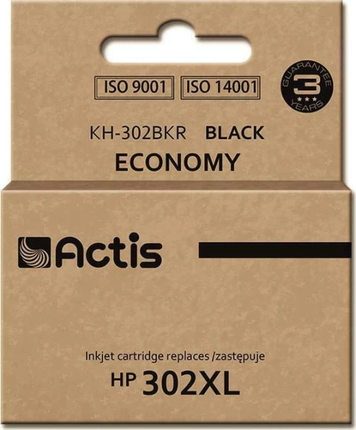 Actis Συμβατό Μελάνι HP 302XL Μαύρο