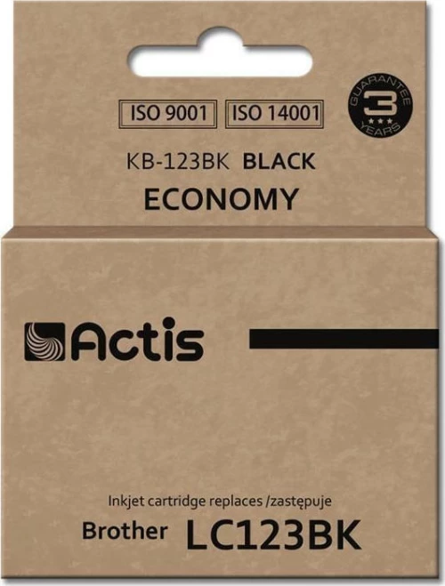 Actis Συμβατό Μελάνι Brother LC123BK Μαύρο