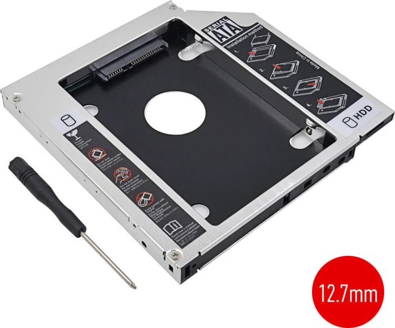 Θήκη Σληρού Δίσκου Hdd (Caddy) 12.7Mm Rack-Caddy/Hdd/12.7-02Bk