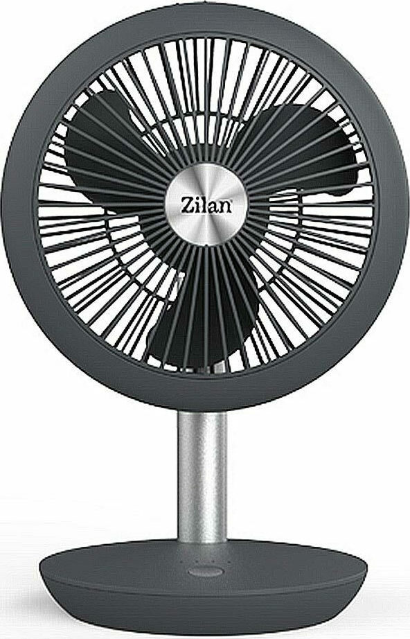 Zilan Μικρός Επαναφορτιζόμενος Επιτραπέζιος Ανεμιστήρας Μαύρο