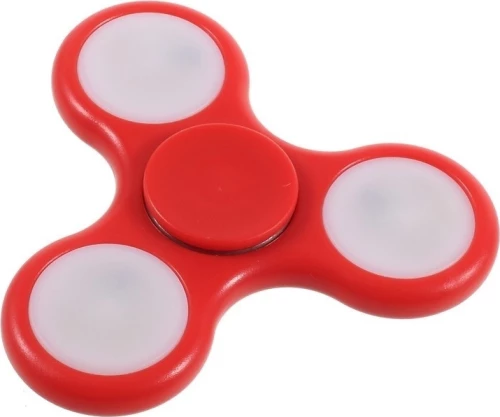 Fidget Spinner LED Plastic Three Leaves 3 minutes Red