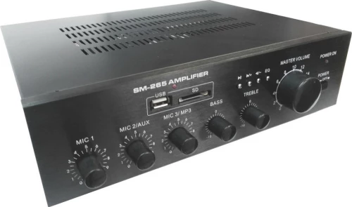 Metro Sm-265 Μίκτης - Ενισχυτής 60W Rms/100V 3 Εισόδων Με Usb Player