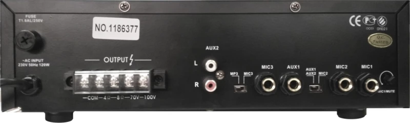 Metro Sm-265 Μίκτης - Ενισχυτής 60W Rms/100V 3 Εισόδων Με Usb Player