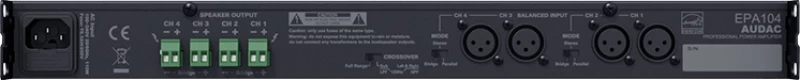 Audac EPA-104 Τετρακάναλος τελικός ενισχυτής 4x100W